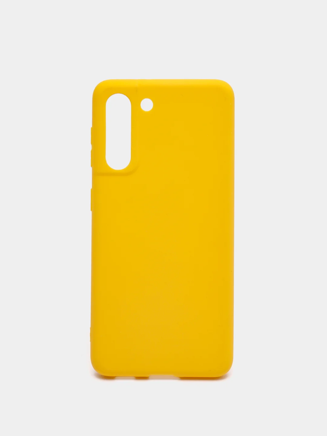 Желтый чехол для Samsung S21 силиконовый матовый