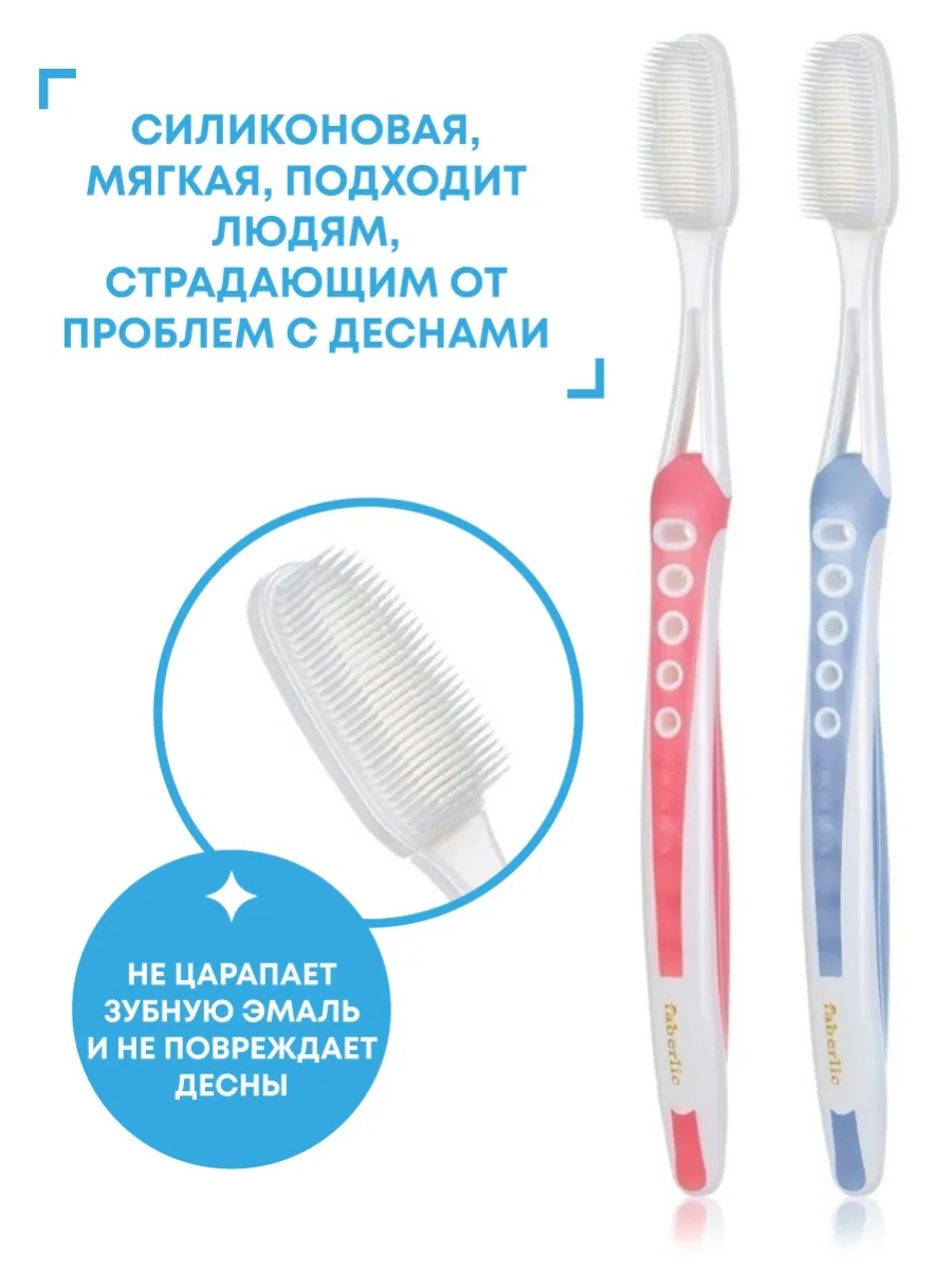 Бирюзовый силиконовая зубная щетка, 4 цвета, Expert Pharma