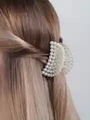 Молочный заколка-краб для волос,жемчужный