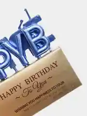 Серебряный набор свечей "Happy Birthday"