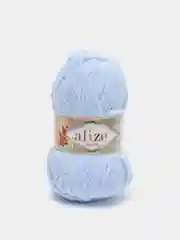 Светло-синий пряжа плюшевая Alize Softy Plus, микрополиэстер, 100 г, 120 м