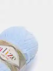 Светло-синий пряжа плюшевая Alize Softy Plus, микрополиэстер, 100 г, 120 м