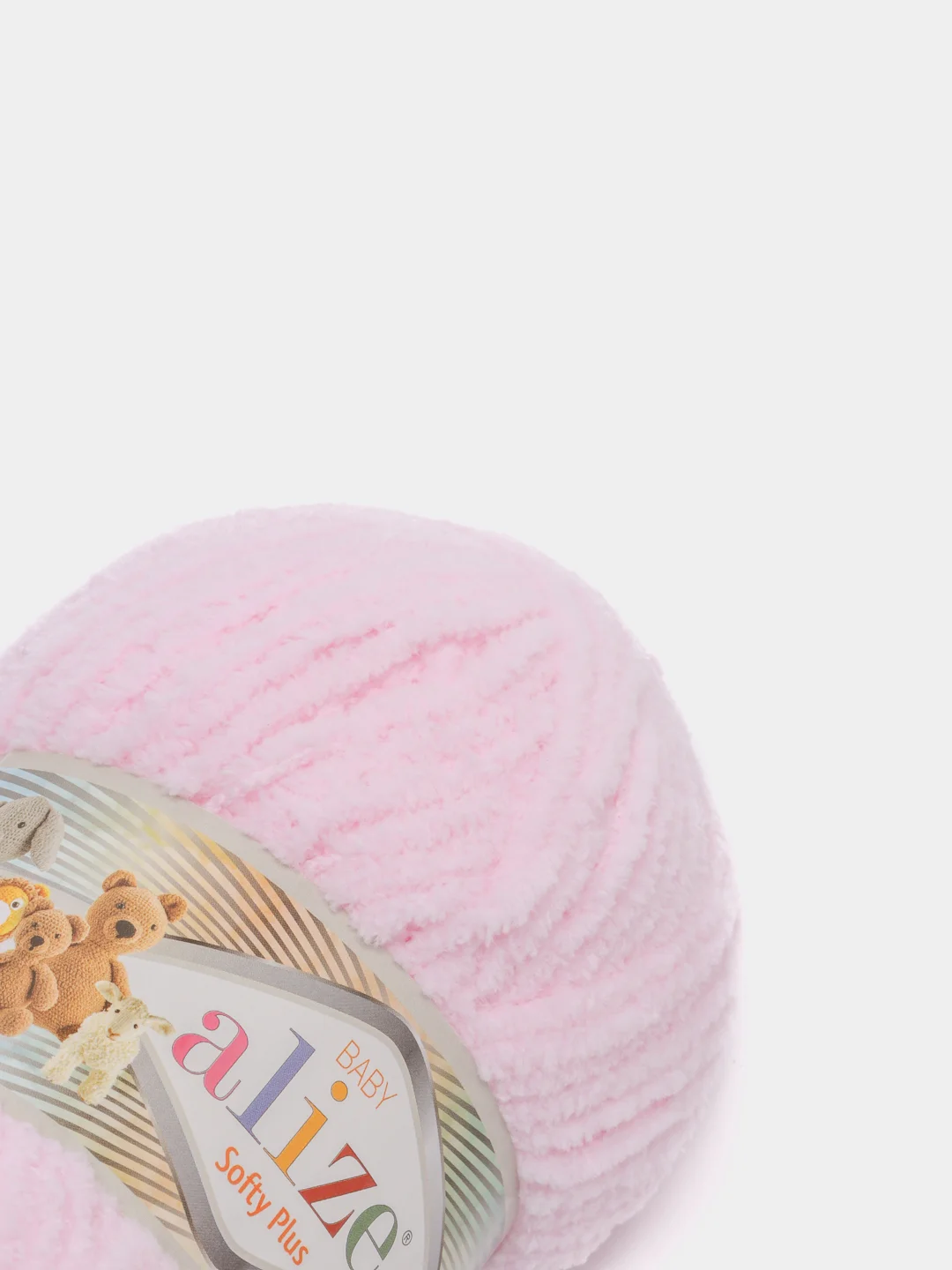 Конфетный пряжа плюшевая Alize Softy Plus, микрополиэстер, 100 г, 120 м