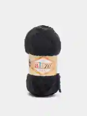 Черный пряжа плюшевая Alize Softy, микрополиэстер, 50 г, 115 м