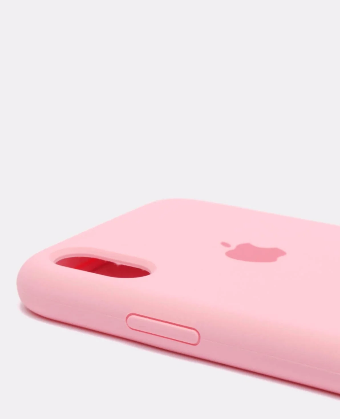 Розовый защитный силиконовый чехол для iphone X iphone 10 с яблоком