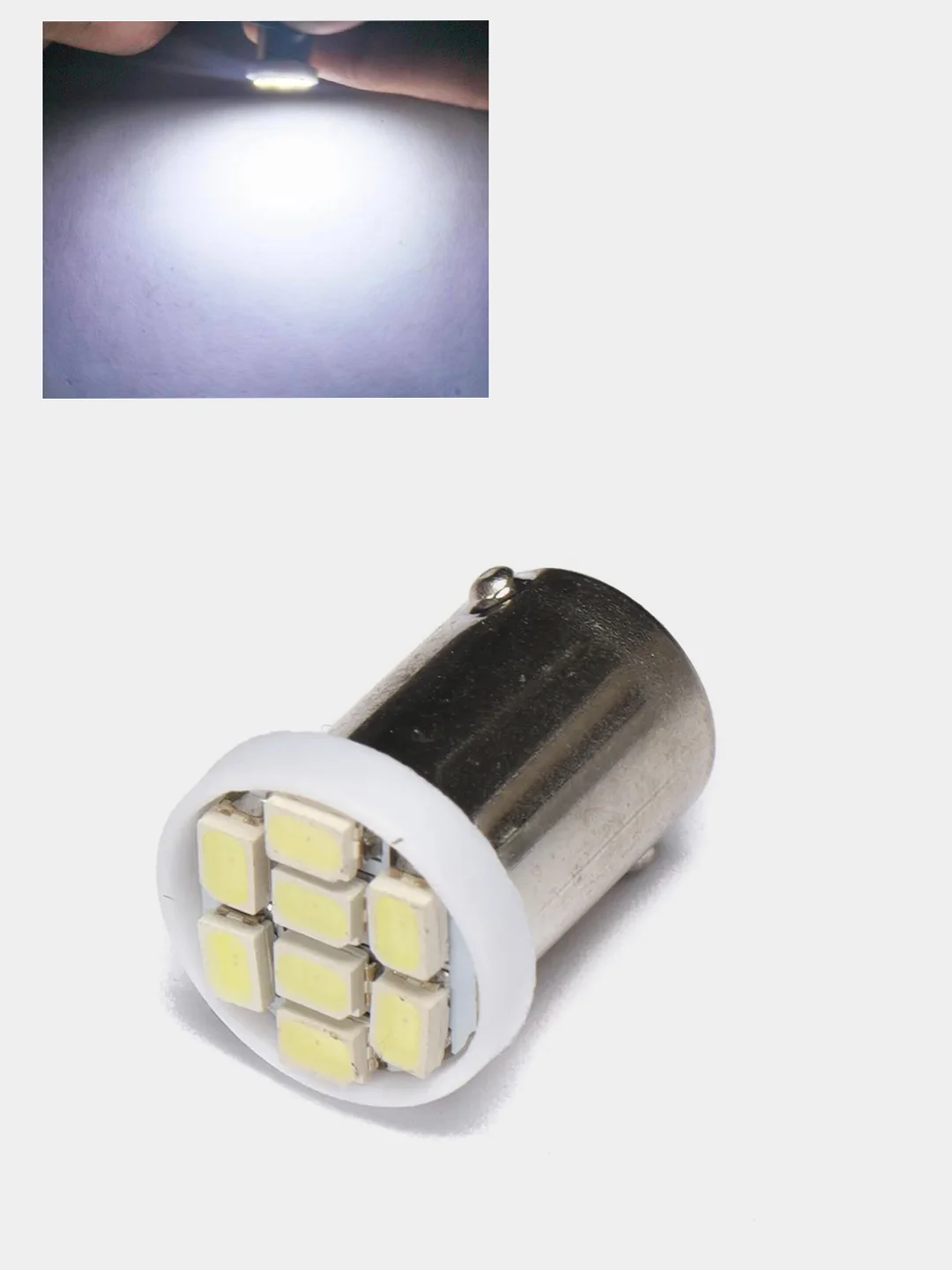 Белый автолампы светодиодные LED лампы для габаритных огней T4W 5SMD 5050 BA9s, 1206/3020 smd