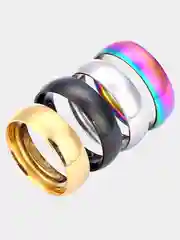 Обручальное кольцо классическое, нержавеющая сталь