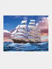 Алмазная мозаика 30х40 см без подрамника "Корабли"