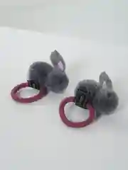 Угольный резинка для волос "Мягкий кролик"