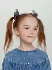 Угольный резинка для волос "Мягкий кролик"