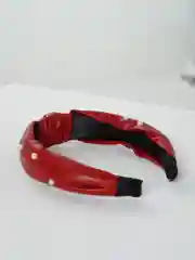Багровый кожаный ободок