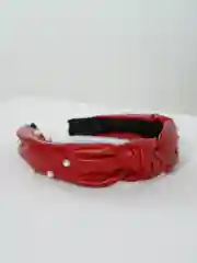 Багровый кожаный ободок