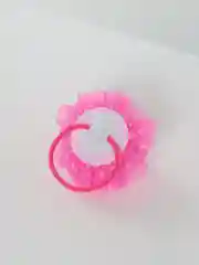 Розовый бант розовый в цветочек