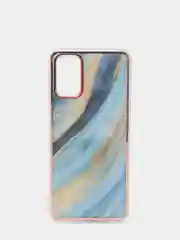 Бежевый меланж чехол Samsung Galaxy A03s, Самсунг Галакси А03с силиконовый с мраморным рисунком
