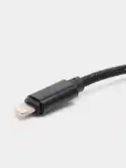 Черный кабель microUSB, Type-C, Lightning для зарядки и передачи данных