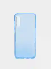Синий чехол для Samsung A50 2019/A50s/A30s силиконовый прозрачный неоновый