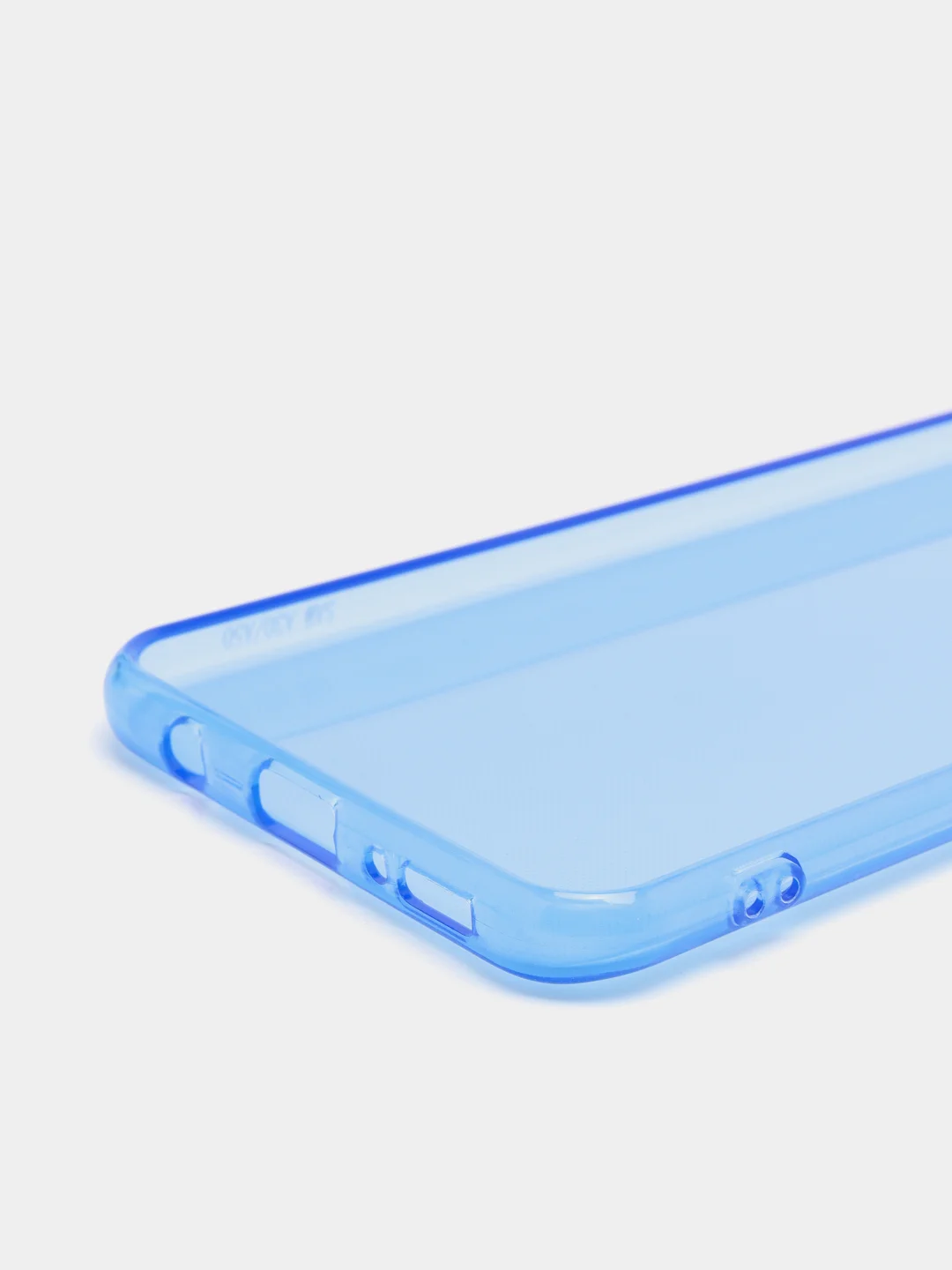 Синий чехол для Samsung A50 2019/A50s/A30s силиконовый прозрачный неоновый