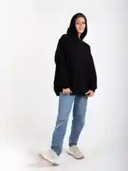 Худи оверсайз URAM, черный, базовый, унисекс