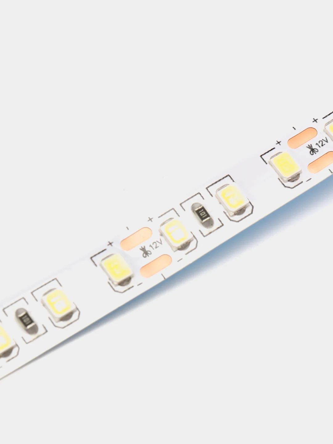 Светодиодная лента 2835 120св/м 12V незащищенная белая 048 (19.2W/m) ОТРЕЗОК 1 МЕТР