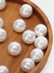 Бусины акрил, белые, без отверстий, 3 размера