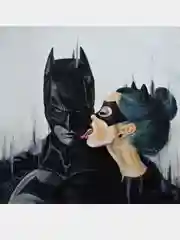 Картина по номерам на холсте с подрамником 50x40 "Бэтмен и Женщина-кошка" 40х50" Любовь"