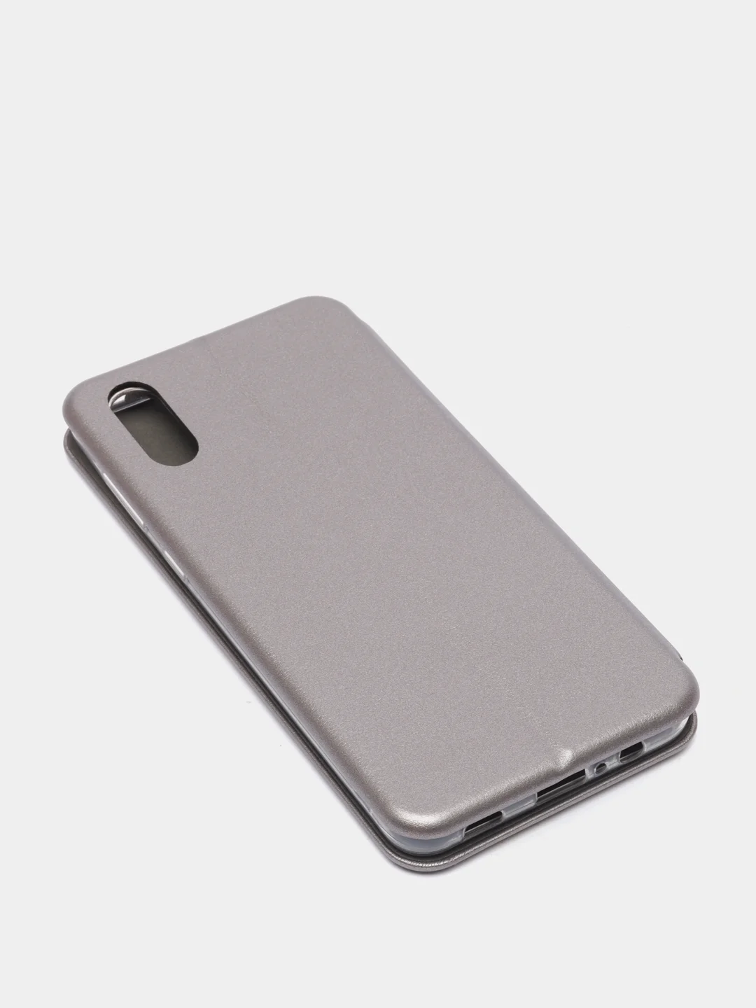 Серебряный чехол-книжка для Samsung Galaxy A02