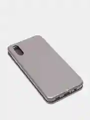 Серебряный чехол-книжка для Samsung Galaxy A02