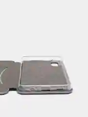 Серебряный чехол-книжка для Samsung Galaxy A02