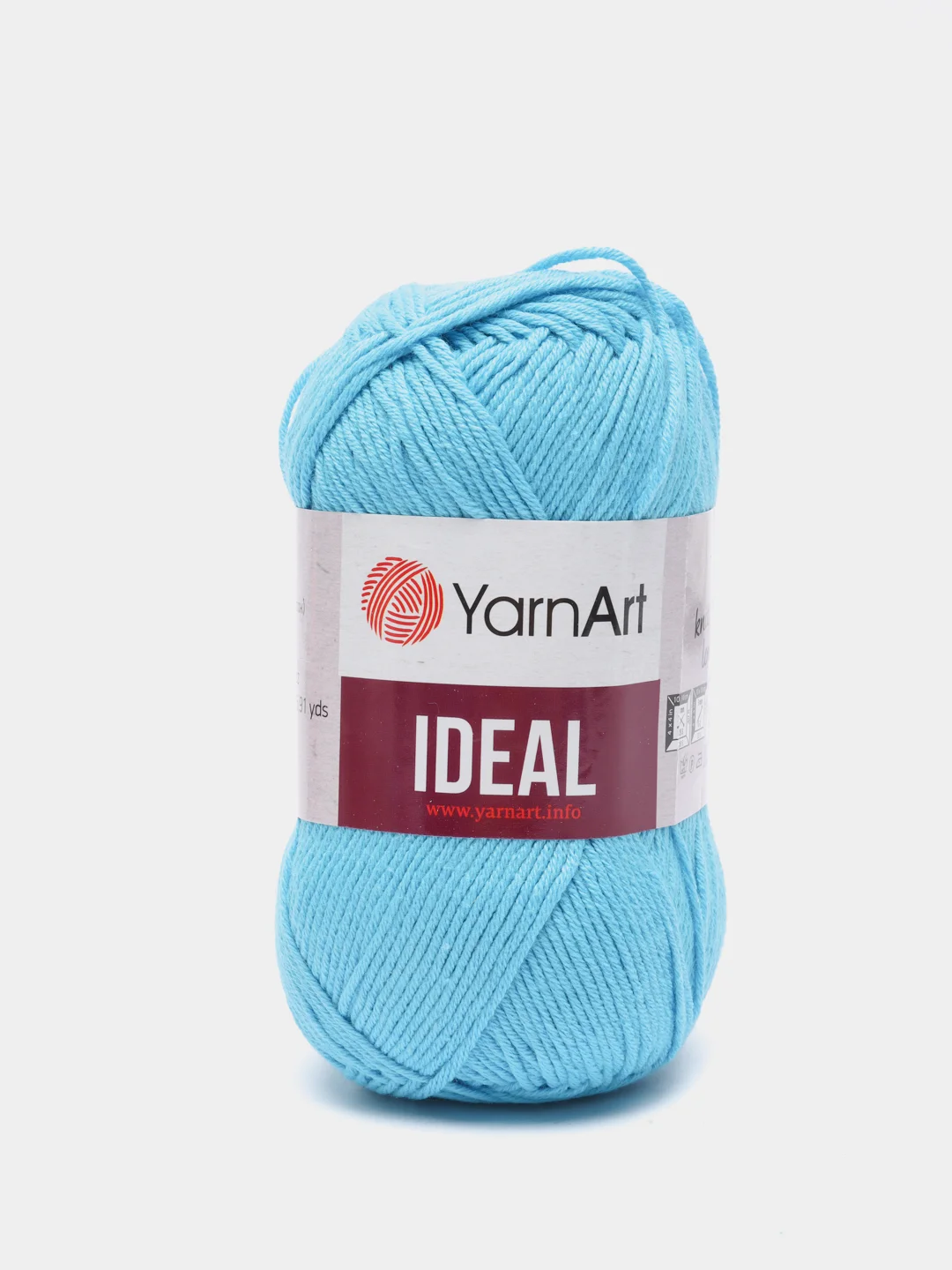 Бирюзовый пряжа YarnArt Ideal, 100% хлопок, 50 г, 170 м