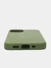Зеленый чехол Apple iPhone 12 mini (5.4") silicone case силиконовый с закрытым низом бархат внутри