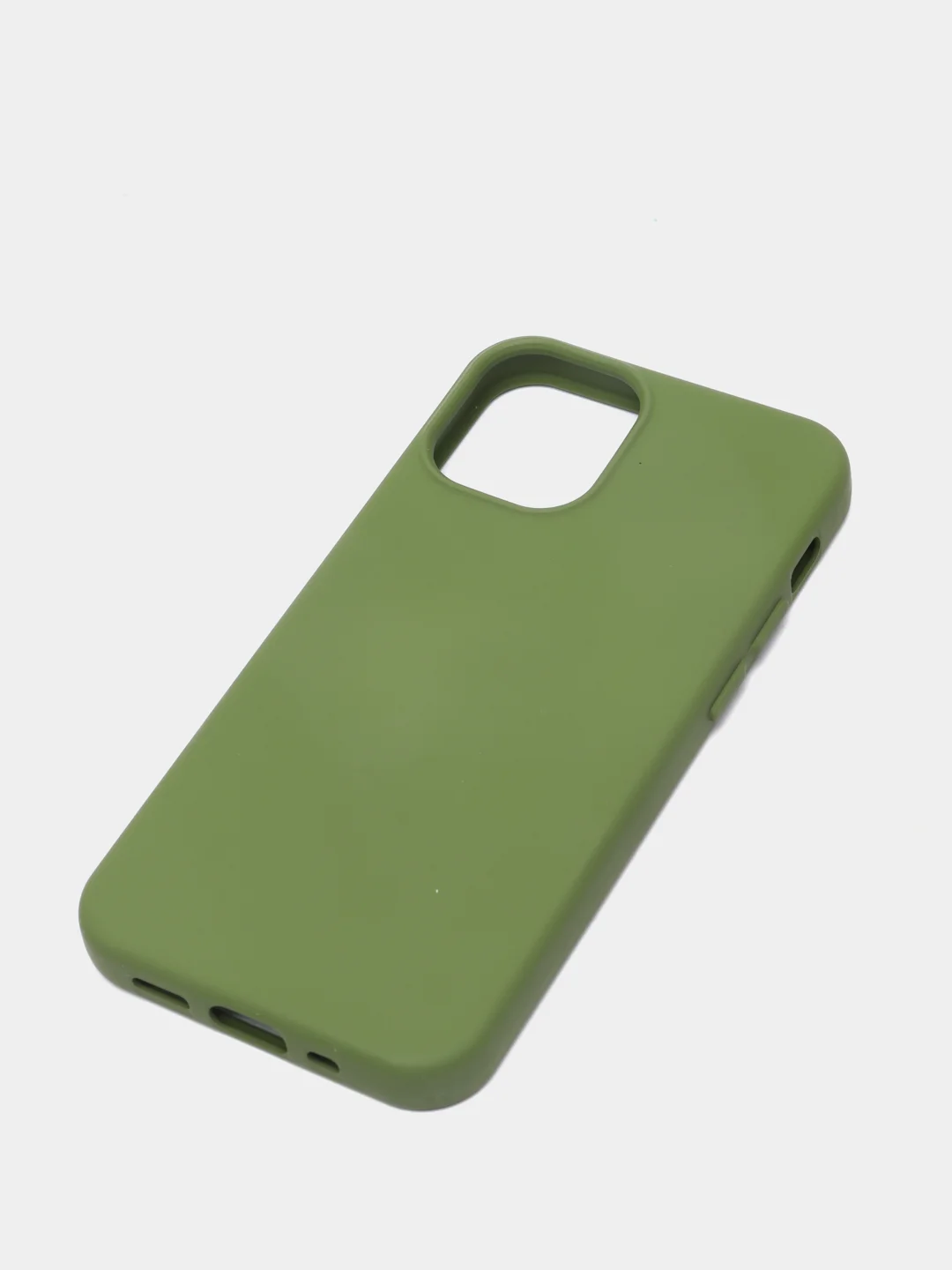 Зеленый чехол Apple iPhone 12 mini (5.4") silicone case силиконовый с закрытым низом бархат внутри