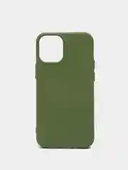 Зеленый чехол Apple iPhone 12 mini (5.4") silicone case силиконовый с закрытым низом бархат внутри