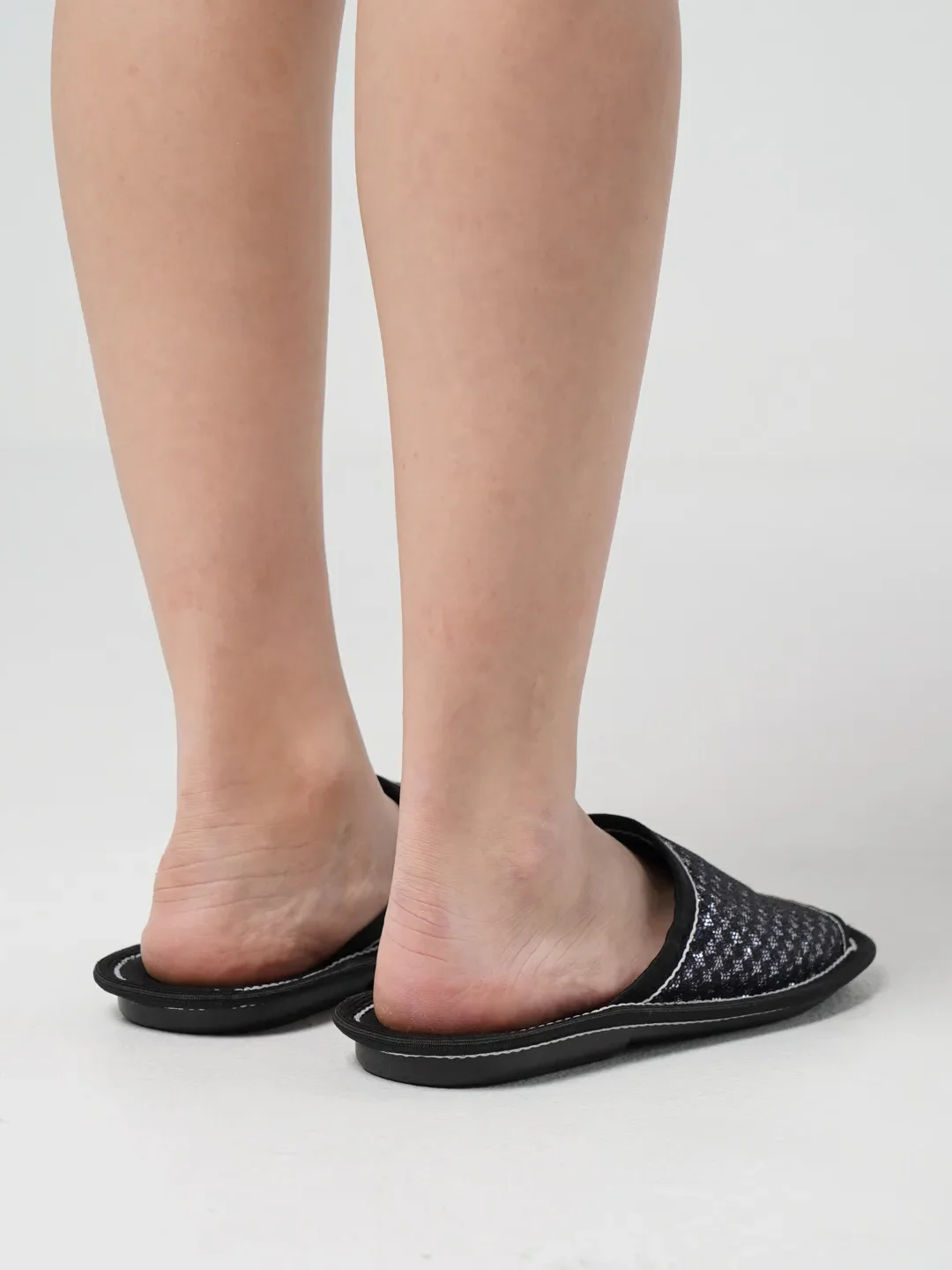 Черный тапочки домашние, женские, с открытым носом, Soft Slippers, 4 цвета