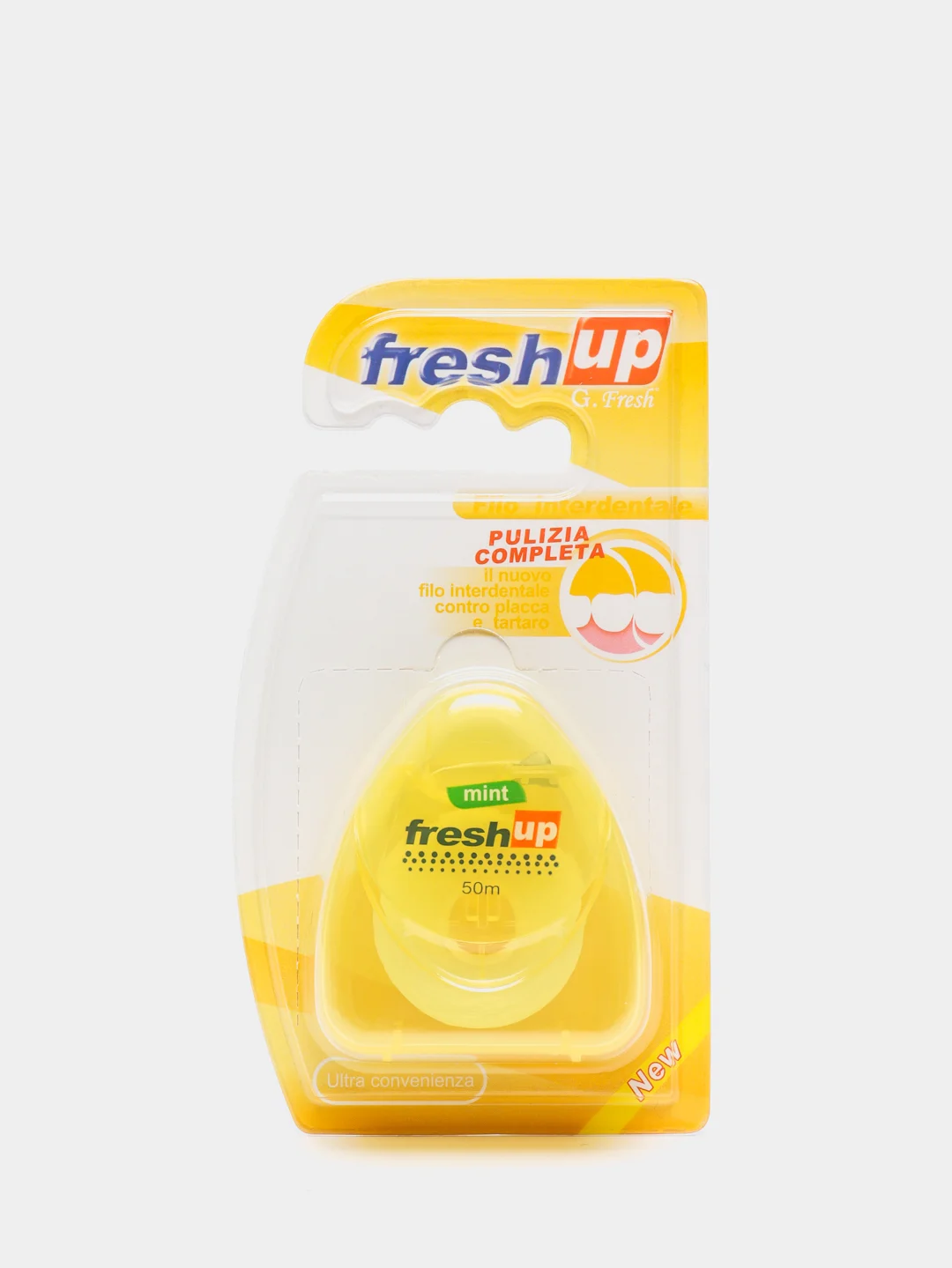Желтый зубная нить Fresh Up мятная 50 м / Флоссер