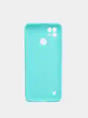 Бирюзовый чехол силиконовый матовый для Realme C21