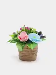 Розовый букет из мыльных цветов и ягод, подарочный набор"Букет ",подарок учителю,коллеге