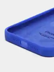 Синий чехол Silicone Case для iPhone 13 Pro, с защитой камеры, закрытый низ