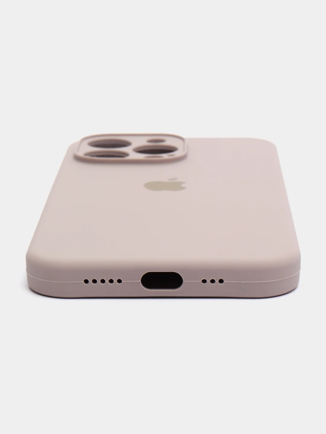 Песочный хаки чехол Silicone Case для iPhone 13 Pro, с защитой камеры, закрытый низ
