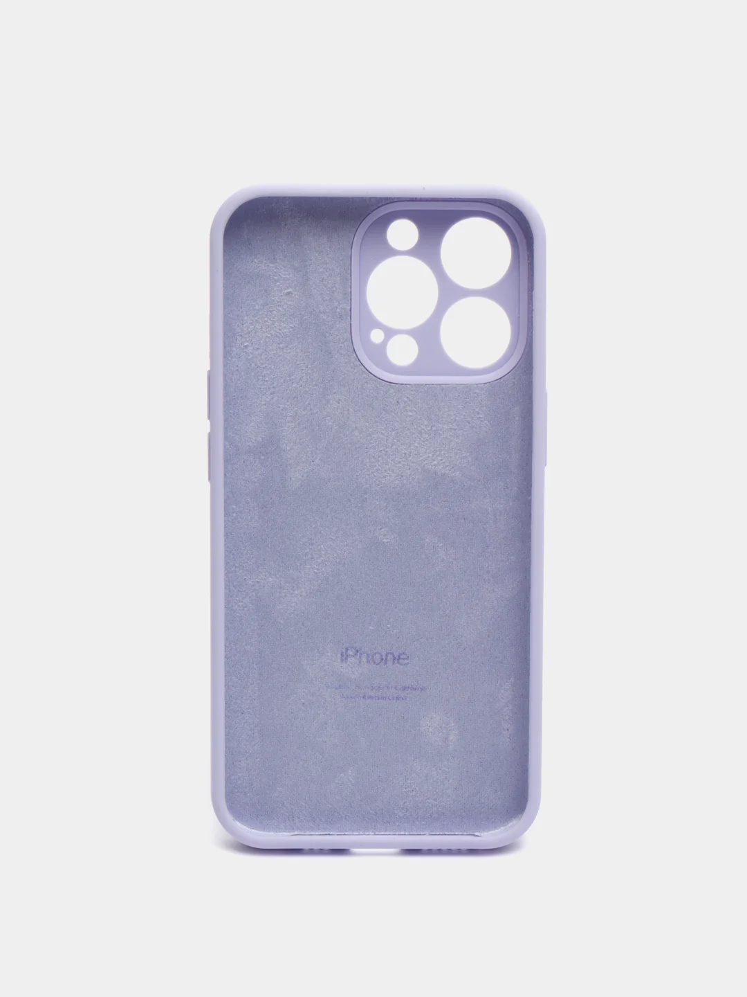 Светло-синий чехол Silicone Case для iPhone 13 Pro, с защитой камеры, закрытый низ