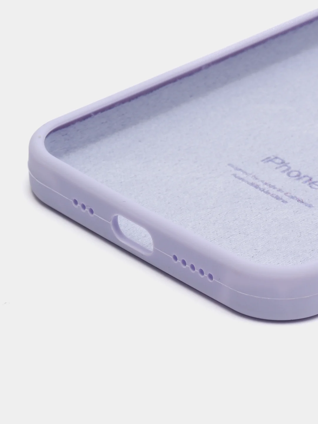 Светло-синий чехол Silicone Case для iPhone 13 Pro, с защитой камеры, закрытый низ
