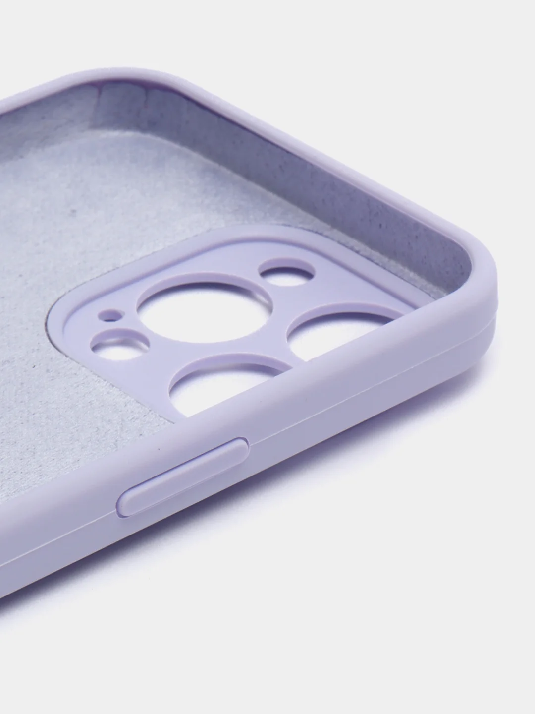 Светло-синий чехол Silicone Case для iPhone 13 Pro, с защитой камеры, закрытый низ