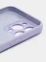 Светло-синий чехол Silicone Case для iPhone 13 Pro, с защитой камеры, закрытый низ
