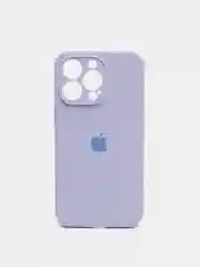 Светло-синий чехол Silicone Case для iPhone 13 Pro, с защитой камеры, закрытый низ