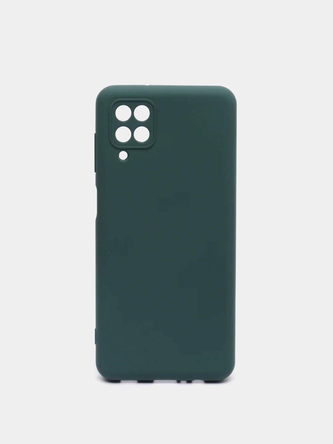 Тёмно-зелёный чехол Silicone Cover для Samsung Galaxy A12 / M12 силиконовый