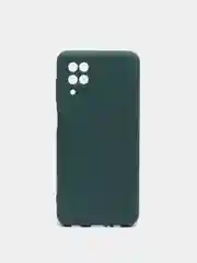 Тёмно-зелёный чехол Silicone Cover для Samsung Galaxy A12 / M12 силиконовый