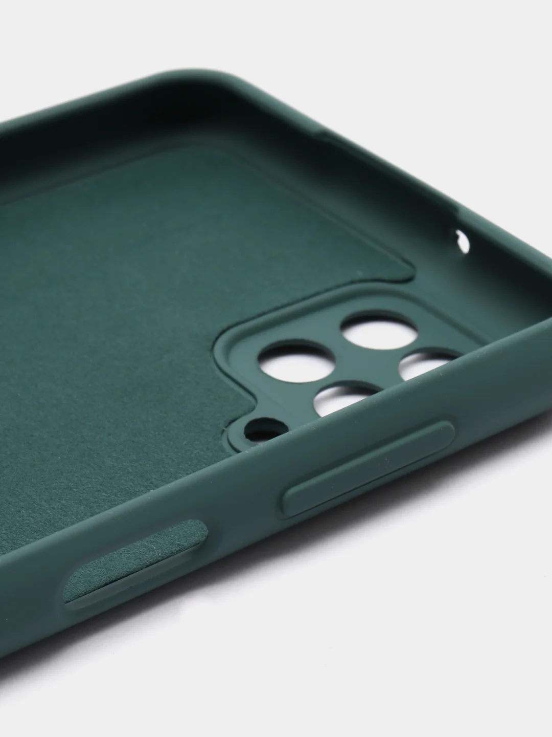 Тёмно-зелёный чехол Silicone Cover для Samsung Galaxy A12 / M12 силиконовый