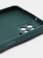 Тёмно-зелёный чехол Silicone Cover для Samsung Galaxy A12 / M12 силиконовый