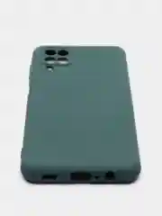 Тёмно-зелёный чехол Silicone Cover для Samsung Galaxy A12 / M12 силиконовый