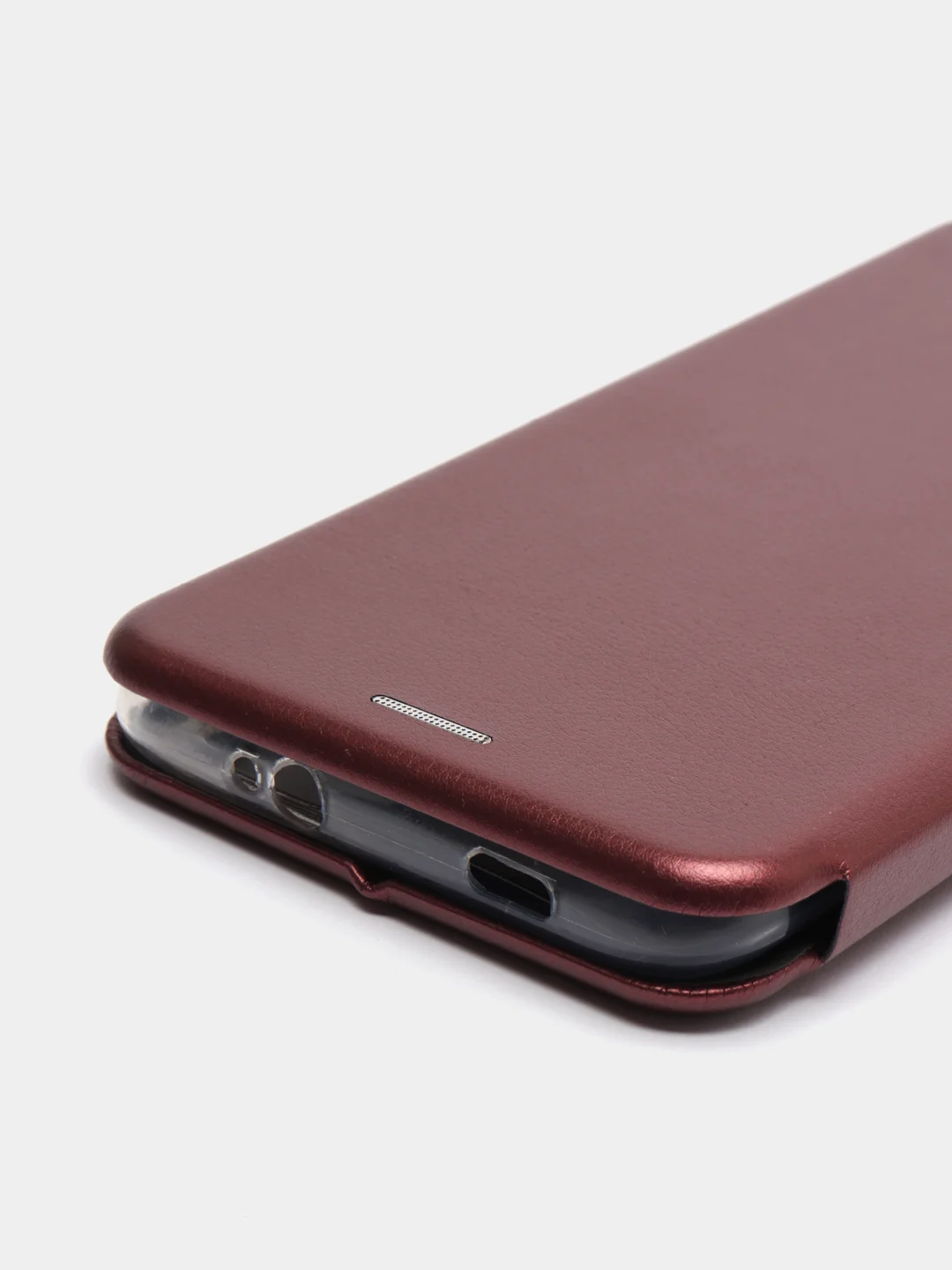 Багровый чехол-книжка для Xiaomi POCO M3 / Redmi 9T