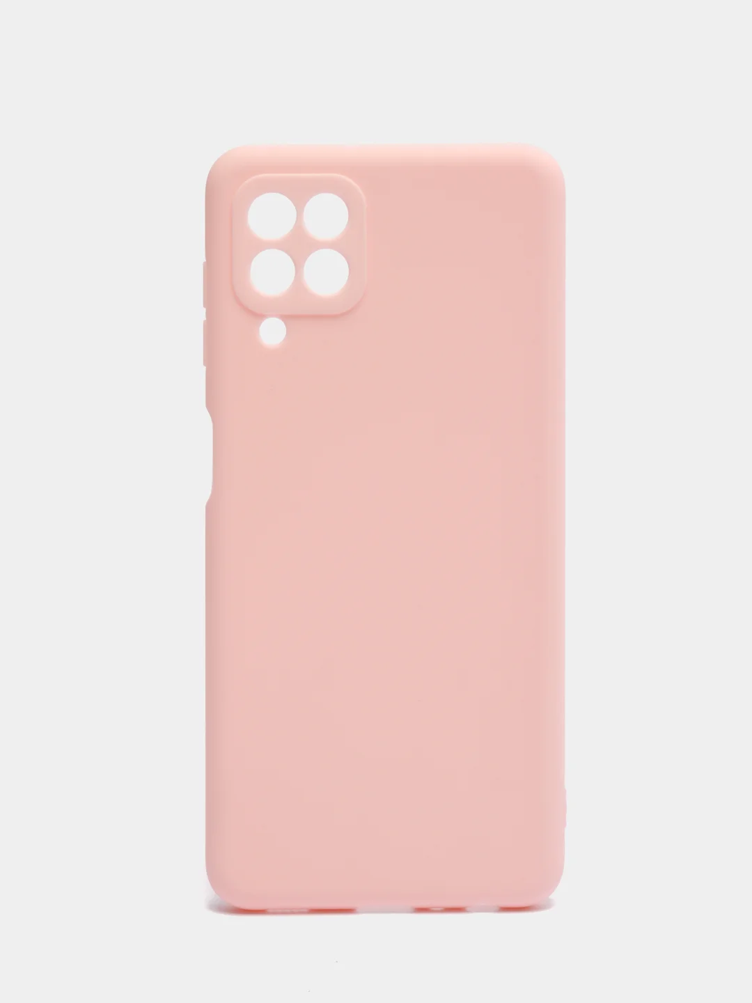 Розовый чехол Samsung A12 / M12 / A22 / M32 / M22 / A32 силиконовый с защитой камеры